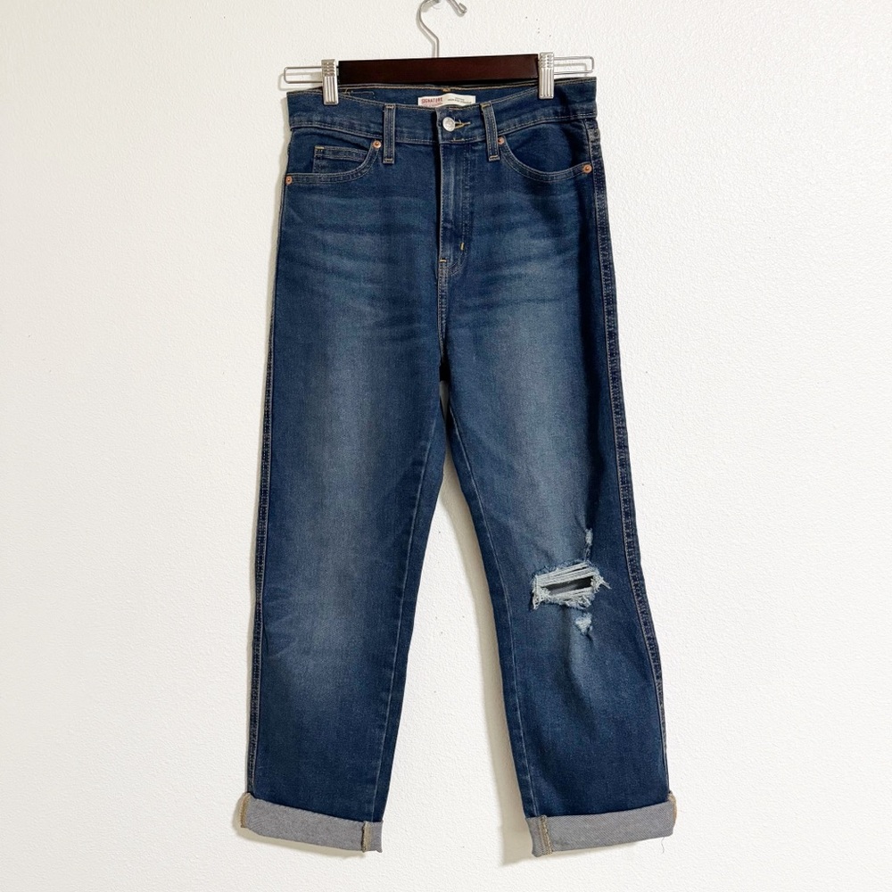 Signature Levi Strauss High Waisted Straight Leg Jeans